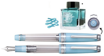 Stylo plume Sailor, série Édition Spéciale Pro Gear Slim Manyo Fountain Pen #2 Moss (Pointe 14kt)