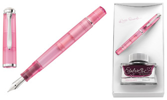 Ensemble stylo plume Pelikan, série Édition Spéciale Classic 205 Rose Quartz - avec bouteille d'encre