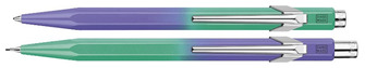 Ensemble stylo bille & porte mine (0.5mm) Caran d'Ache, série Édition Spéciale 849 & 844 Borealis Vert & violet