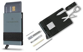 Carte multifonction & Porte-cartes Victorinox, série Smart Card Wallet Gris & Noir