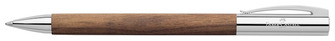 Stylo bille Faber-Castell Design, série Ambition Walnut Wood (Bois de noyer) 