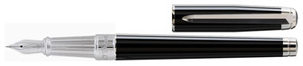 Stylo plume Dupont, S.T., série Line D Eternity (Medium) Noir & Palladium