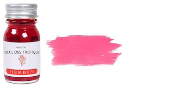 Bouteille d'encre Herbin, série La Perle Des Encres Encre Corail (Corail des tropiques) - 10ml