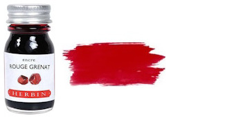 Bouteille d'encre Herbin, série La Perle Des Encres Encre Rouge (Rouge grenat) - 10ml