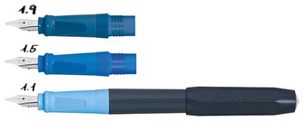 Ensemble stylo plume à calligraphie Kaweco, série Perkeo Calligraphy Bleu & Gris