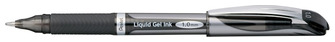 Stylo encre gel Pentel, série EnerGel Capped Refillable Encre noire (Metal tip)