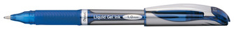 Stylo encre gel Pentel, série EnerGel Capped Refillable Encre bleue (Metal tip)