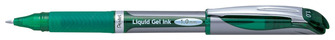 Stylo encre gel Pentel, série EnerGel Capped Refillable* Encre verte (Metal tip)