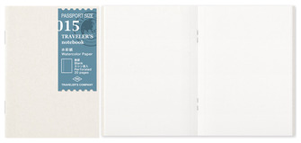 Recharge de carnet Traveler's Company, série Notebook Passport Size Refill Blanc (Uni, 89mm x 124mm)