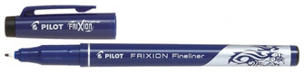 Crayon feutre Pilot, série Frixion Fineliner Encre noire  