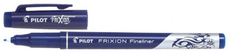 Crayon feutre Pilot, série Frixion Fineliner Encre bleue 