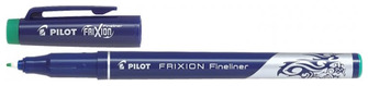 Crayon feutre Pilot, série Frixion Fineliner Encre verte 
