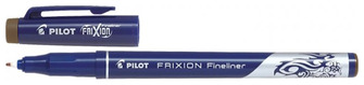 Crayon feutre Pilot, série Frixion Fineliner Encre brune 