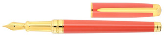 Stylo plume Dupont, S.T., série Line D Eternity (Medium) Corail & Doré 