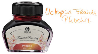 Bouteille d'encre Octopus Fluids, série Sheen Encre Phoenix (30ml)