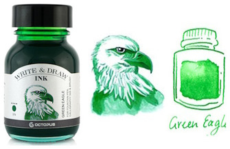 Bouteille d'encre Octopus Fluids, série Write & Draw Ink Encre verte (Eagle) - 50ml
