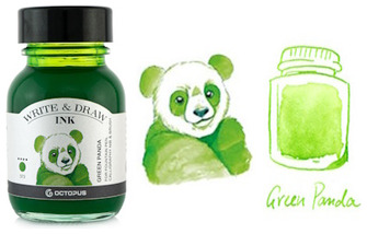 Bouteille d'encre Octopus Fluids, série Write & Draw Ink Encre verte (Panda) - 50ml