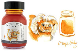 Bouteille d'encre Octopus Fluids, série Write & Draw Ink Encre orange (Monkey) - 50ml