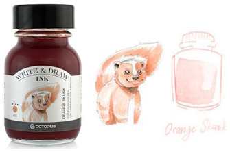 Bouteille d'encre Octopus Fluids, série Write & Draw Ink Encre orange (Skunk) - 50ml