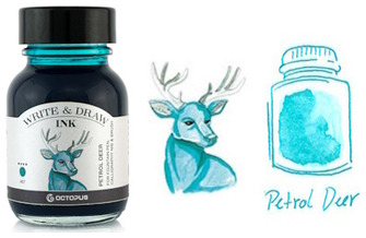 Bouteille d'encre Octopus Fluids, série Write & Draw Ink Encre pétrole (Deer) - 50ml
