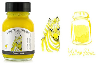 Bouteille d'encre Octopus Fluids, série Write & Draw Ink Encre jaune (Zebra) - 50ml