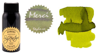 Bouteille d'encre Robert Oster, série Encres Stylo.ca Verte (Merci) 50ml