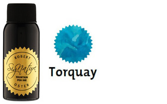Bouteille d'encre Robert Oster, série Blues & Teals (Torquay) 50ml 