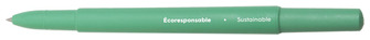 Stylo bille roulante Ciklo, série Couleur Encre verte (Inscription Écoresponsable sur le baril)