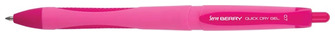 Stylo encre gel rétractable Serve, série Berry Encre rose