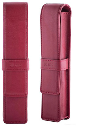 DiLoro Pen pouch, Leather Pen Holder (Single) series Venetian red   