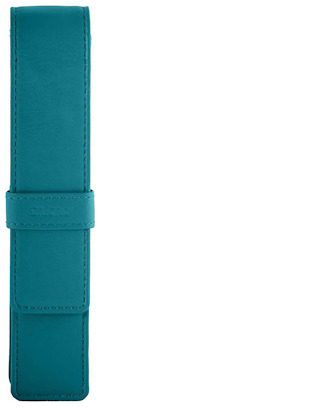 Étui pour stylo DiLoro, série Leather Pen Holder (Single) Vert turquoise  