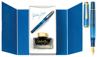 Ensemble stylo plume Pelikan, série Édition Spéciale Classic M200 Golden Lapis