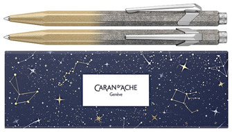 Stylo bille Caran d'Ache, série Édition Spéciale 849 Cosmic Blue - Doré