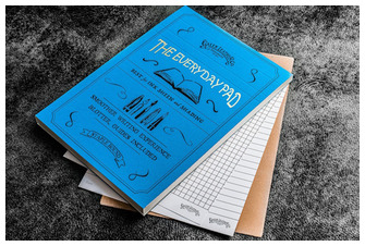 Galen Leather Co. Notepad (A5), The EveryDay Pad series Blue (White-Blank)