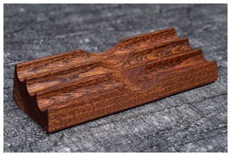 Support à stylo Galen Leather Co., série Accessoires de bureau Bois d'acajou