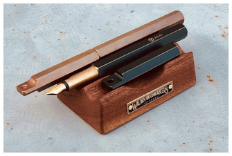 Support à stylo Galen Leather Co., série Accessoires de bureau Bois d'acajou