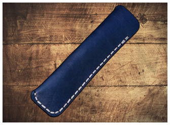 Étui pour stylo Galen Leather Co., série Leather Single Pen Case Bleu marine  