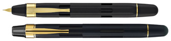Stylo plume Nahvalur, série Eclipse Noir Or 