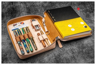 Étui Galen Leather Co., série Expansi-Folio Leather Wide A5 Zip Non teint 
