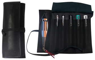 Étui pour stylo TWSBI, série Leather Roll Case Noir