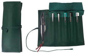 Étui pour stylo TWSBI, série Leather Roll Case Vert forêt