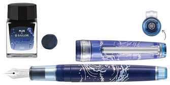 Ensemble stylo plume Sailor, série Édition Limitée Professional Gear Slim - Plus x Sailor Jellyfish (Pointe 14kt)