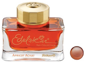 Bouteille d'encre Pelikan, série Encre Edelstein - Apricot Achat* - Encre de l'année 2025
