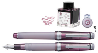 Ensemble stylo plume Sailor, série Édition Limitée Pro Gear Slim Manyo No.3 Red Bean