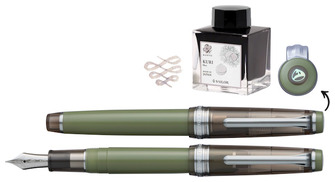Ensemble stylo plume Sailor, série Édition Limitée Pro Gear Slim Manyo No.3 Chestnut