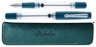 Stylo plume Nahvalur, série Original Plus Aquamarine (avec étui Galen Leather*)