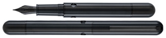 Stylo plume Nahvalur, série Nautilus Ti Black (Pointe acier inoxydable)