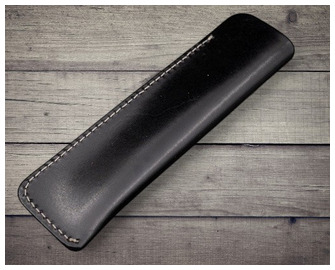 Étui pour stylo Galen Leather Co., série Leather Single Pen Sleeve Noir 