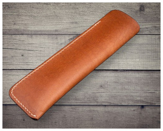 Étui pour stylo Galen Leather Co., série Leather Single Pen Sleeve Brun 