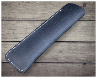 Étui pour stylo Galen Leather Co., série Leather Single Pen Sleeve Bleu marine Crazy Horse 
